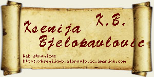 Ksenija Bjelopavlović vizit kartica